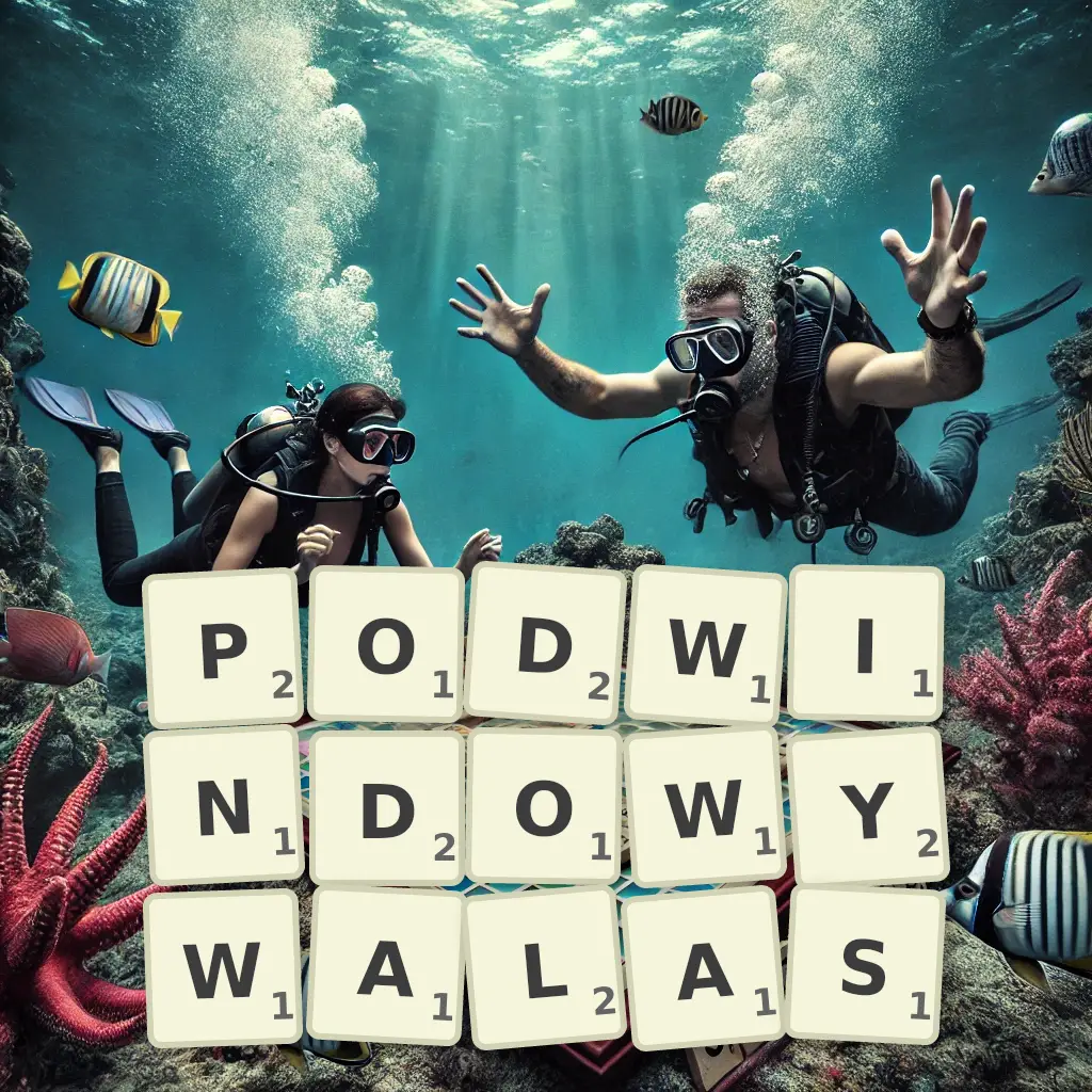 Słowa z liter PODWINDOWYWAŁAŚ