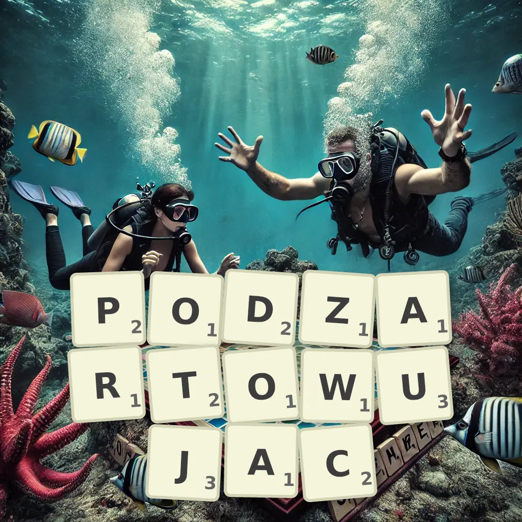 Słowa z liter PODŻARTOWUJĄC