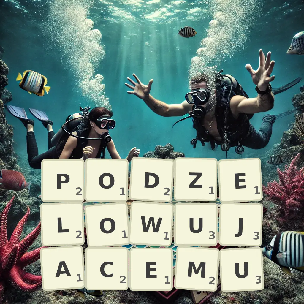Słowa z liter PODZELOWUJĄCEMU