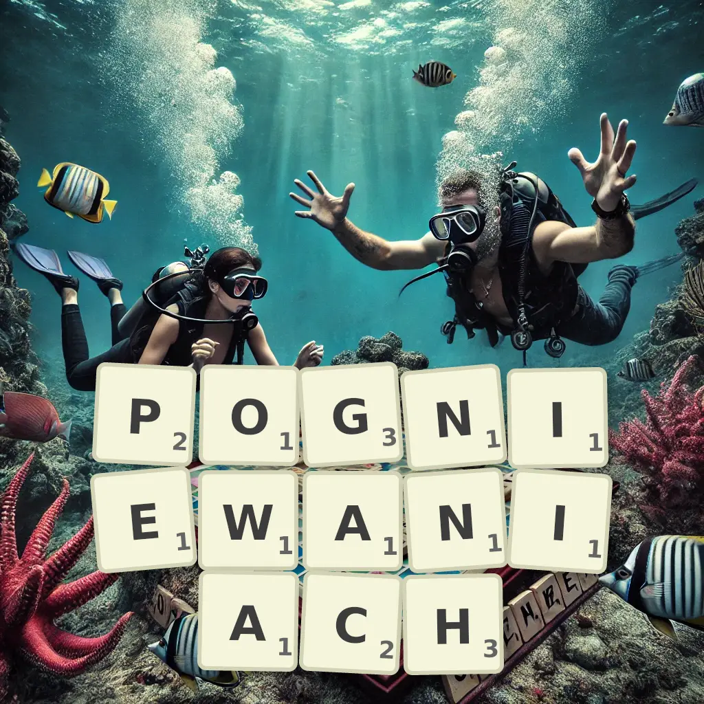 Słowa z liter POGNIEWANIACH