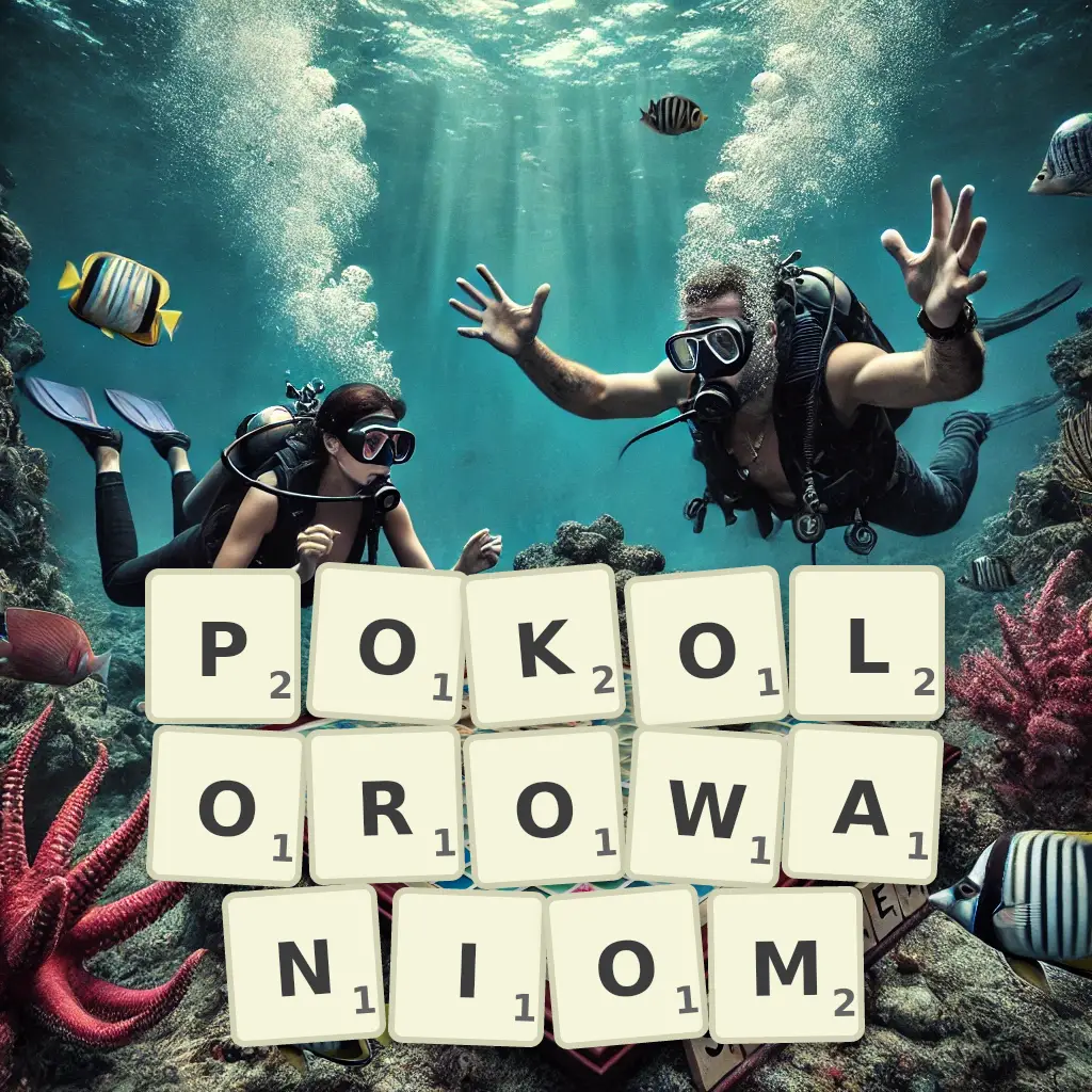 Słowa z liter POKOLOROWANIOM