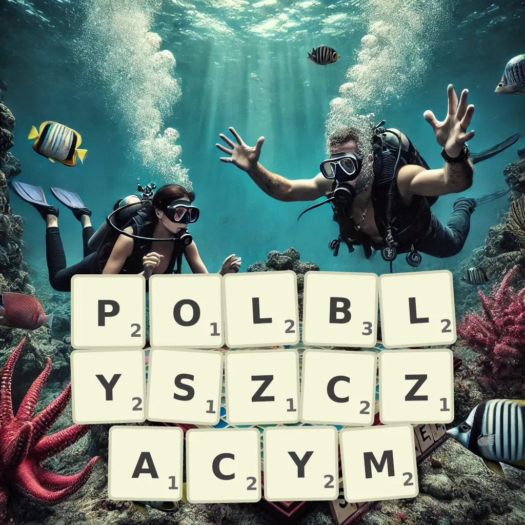 Słowa z liter PÓŁBŁYSZCZĄCYM