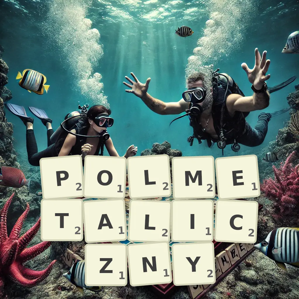 Słowa z liter PÓŁMETALICZNY