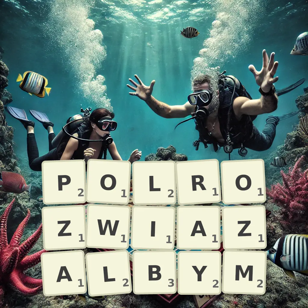 Słowa z liter PÓŁROZWIĄZAŁBYM