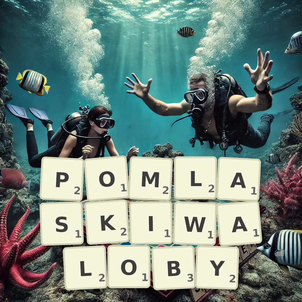Słowa z liter POMLASKIWAŁOBY