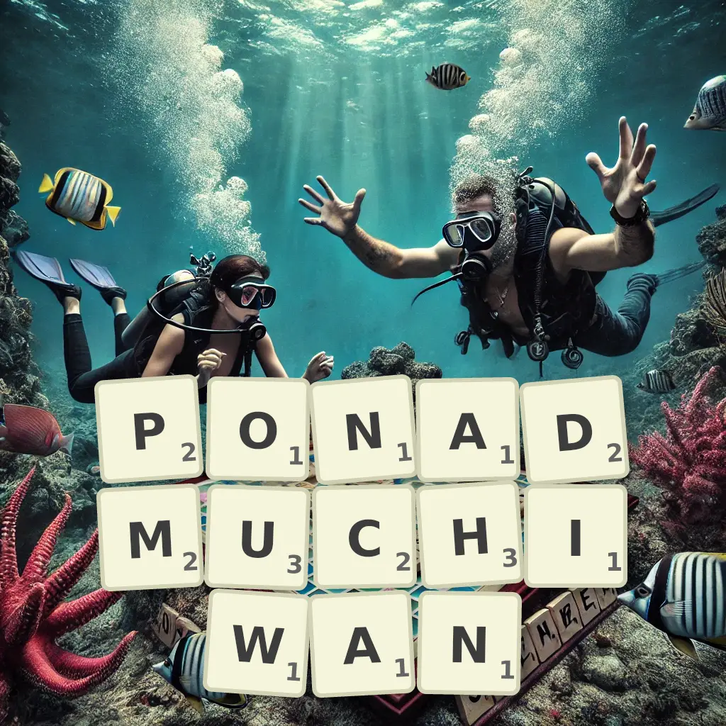 Słowa z liter PONADMUCHIWAŃ