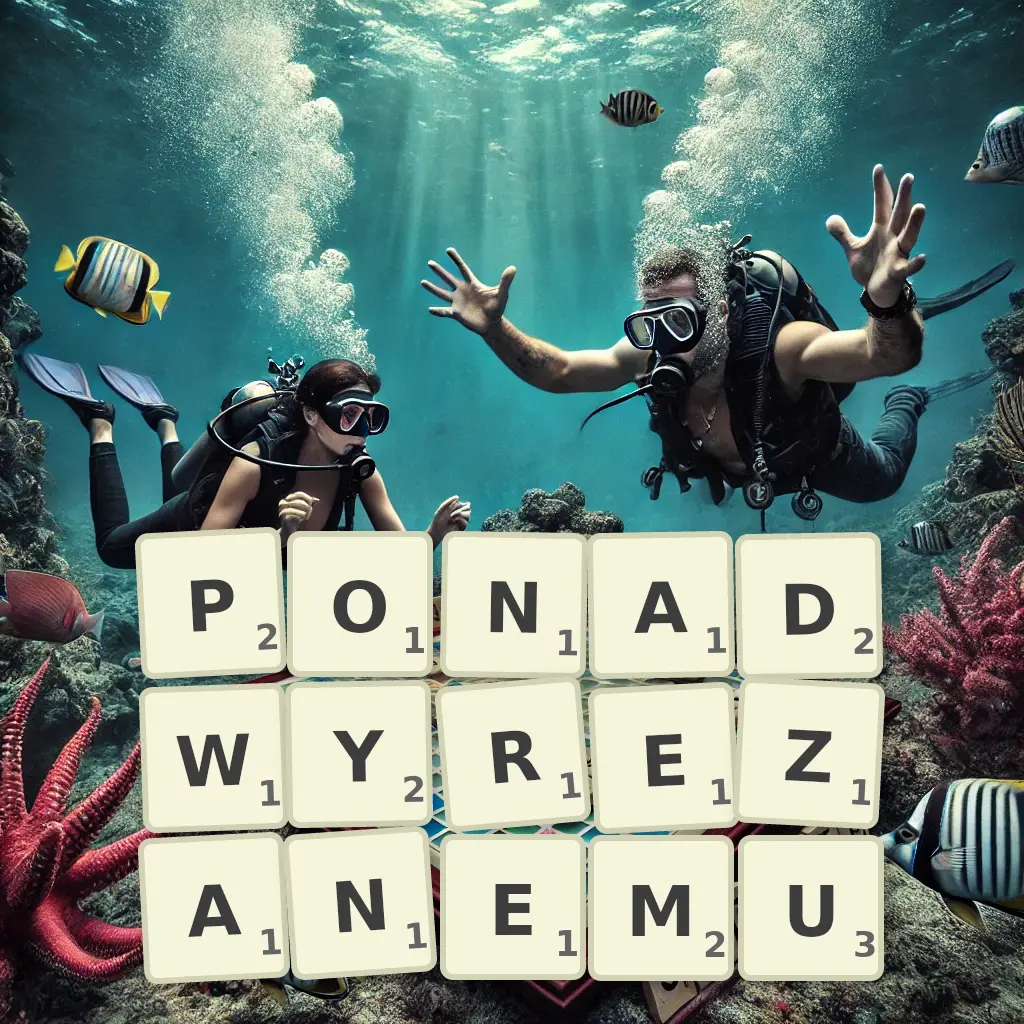 Słowa z liter PONADWYRĘŻANEMU