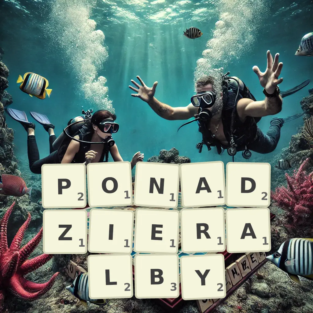Słowa z liter PONADZIERAŁBY