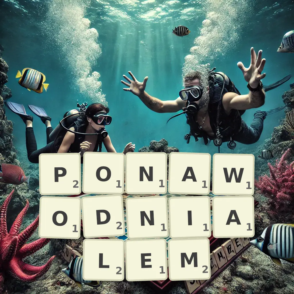 Słowa z liter PONAWODNIAŁEM