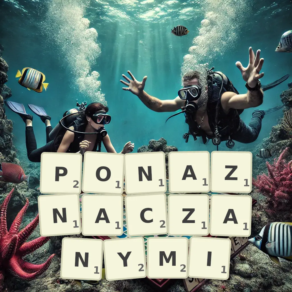 Lista słów z liter PONAZNACZANYMI Słowa z liter PONAZNACZANYMI