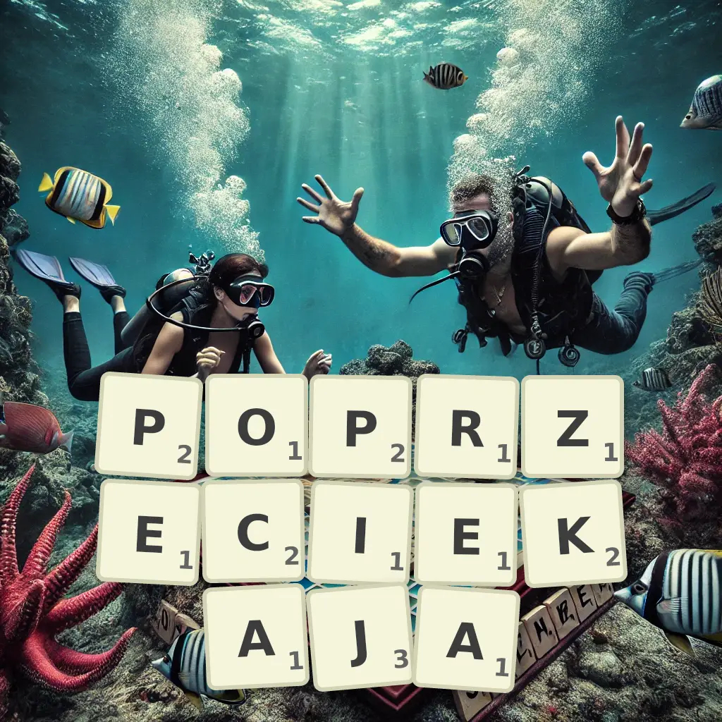 Słowa z liter POPRZECIEKAJĄ