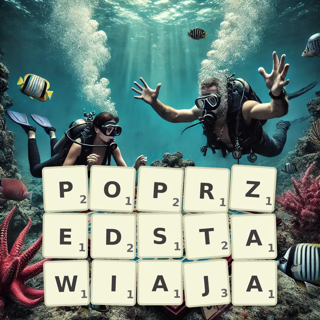 Słowa z liter POPRZEDSTAWIAJĄ
