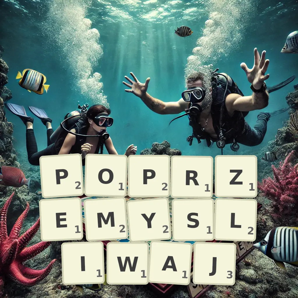 Słowa z liter POPRZEMYŚLIWAJ