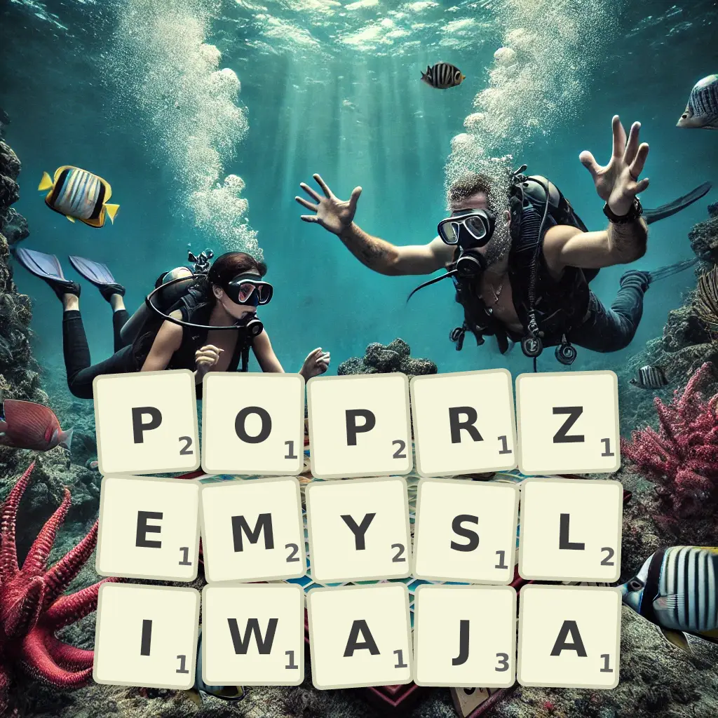 Słowa z liter POPRZEMYŚLIWAJĄ