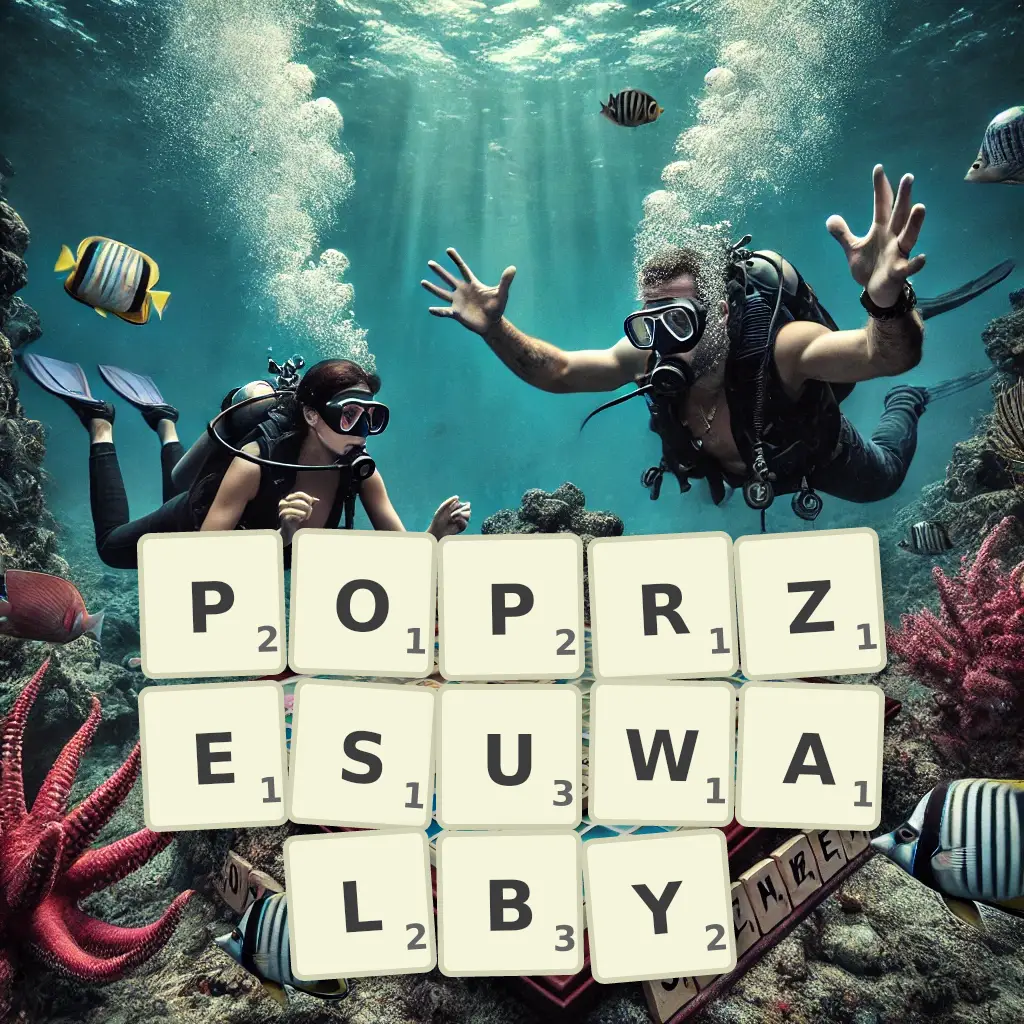 Słowa z liter POPRZESUWAŁBY