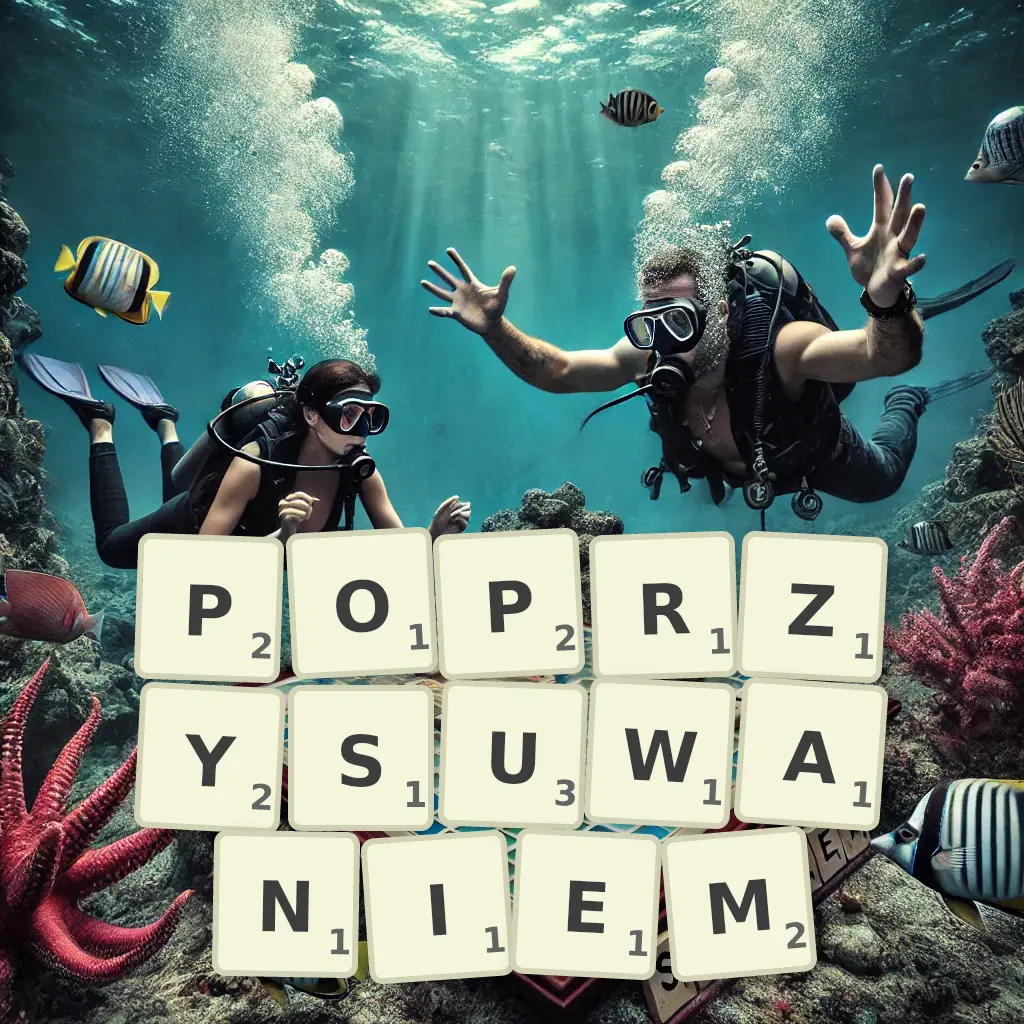 Słowa z liter POPRZYSUWANIEM