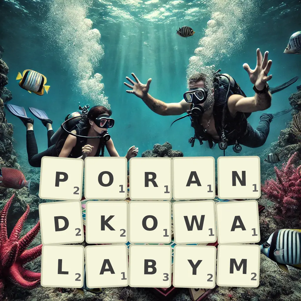 Słowa z liter PORANDKOWAŁABYM