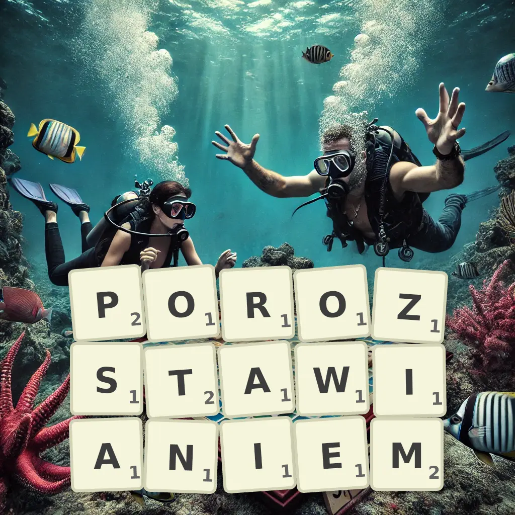 Słowa z liter POROZSTAWIANIEM