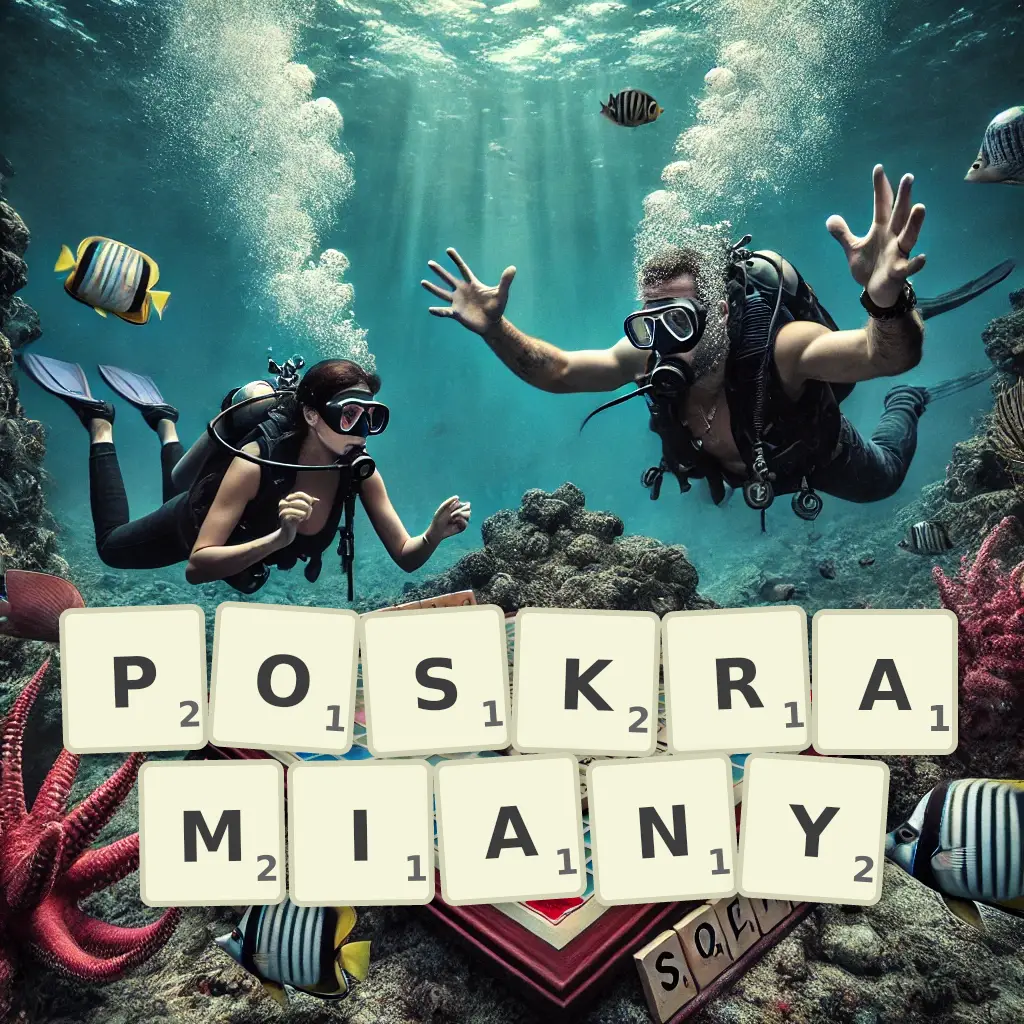 Słowa z liter POSKRAMIANY