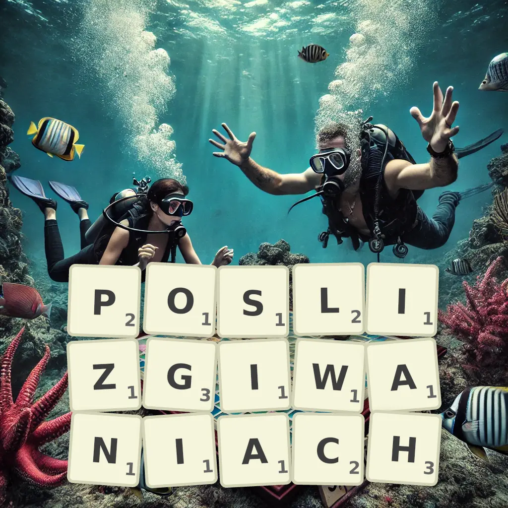 Lista słów z liter POŚLIZGIWANIACH Słowa z liter POŚLIZGIWANIACH