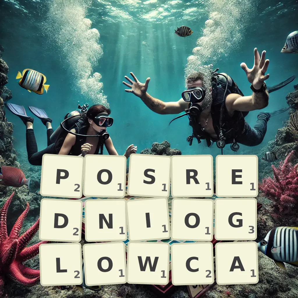 Słowa z liter POŚREDNIOGŁOWCA