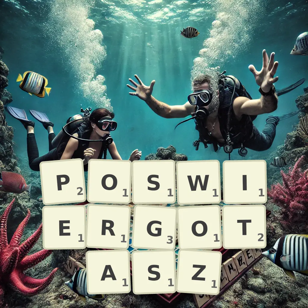 Słowa z liter POŚWIERGOTASZ