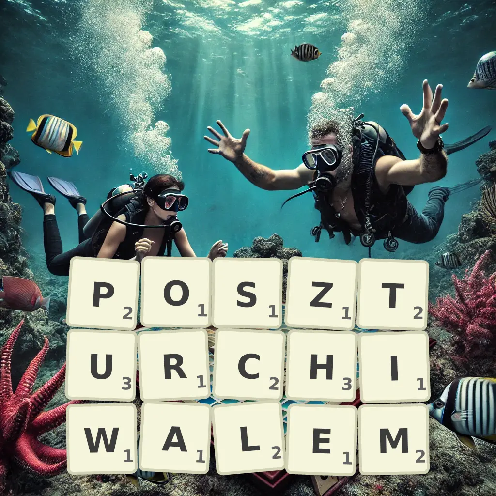 Słowa z liter POSZTURCHIWAŁEM