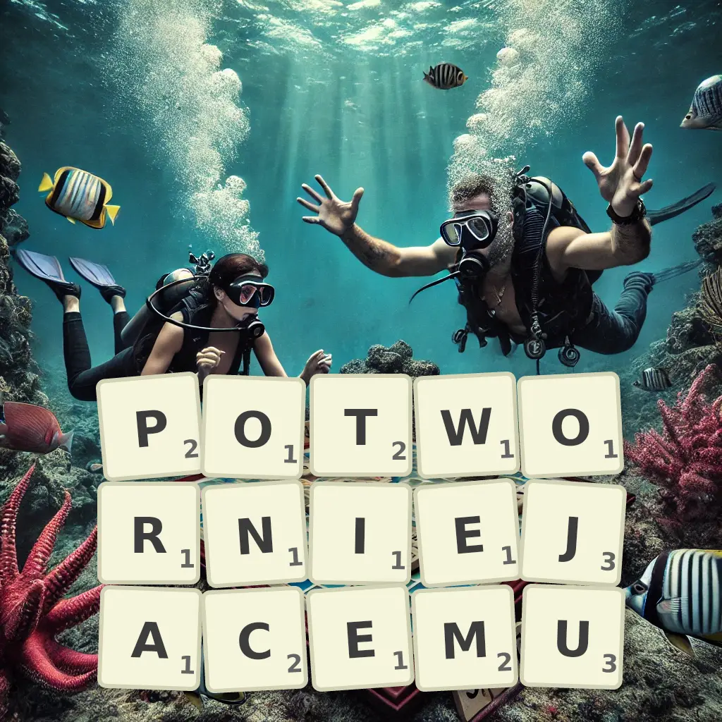 Słowa z liter POTWORNIEJĄCEMU