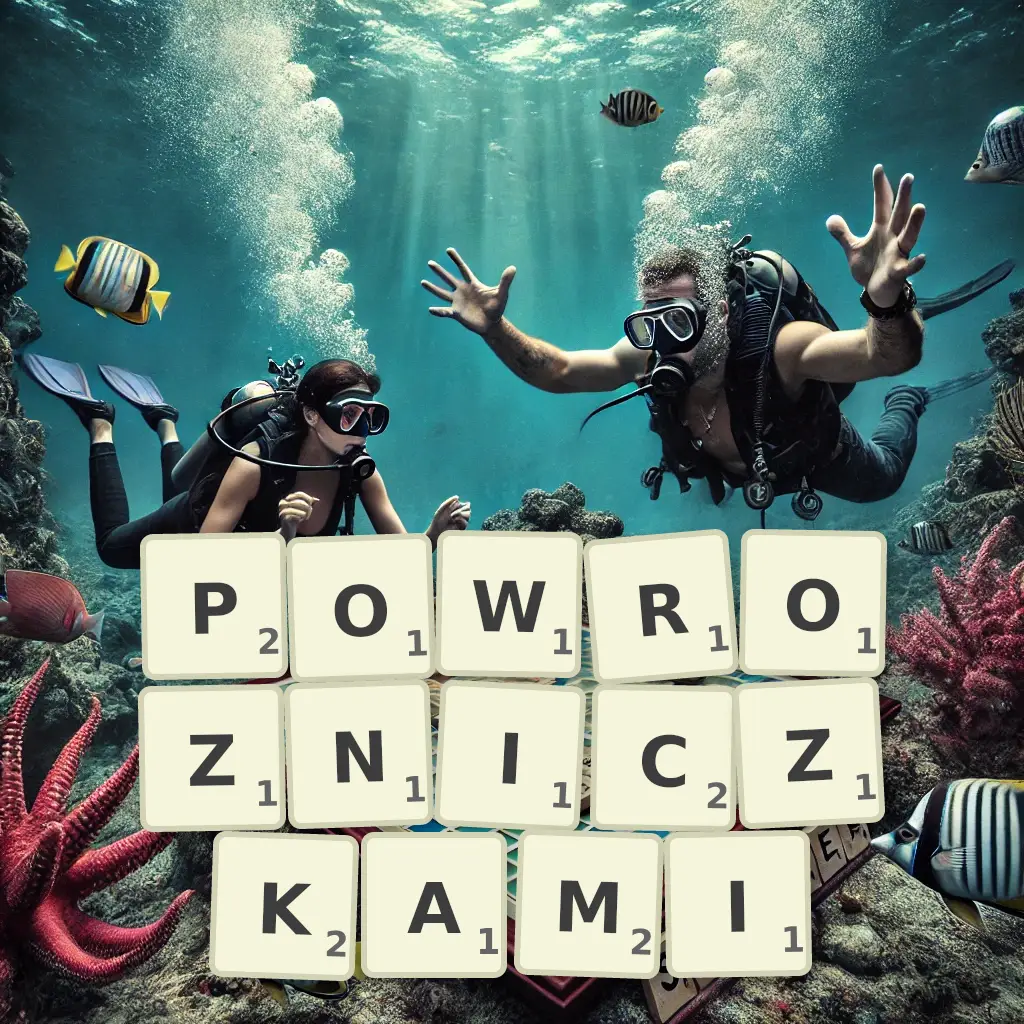 Słowa z liter POWROŹNICZKAMI