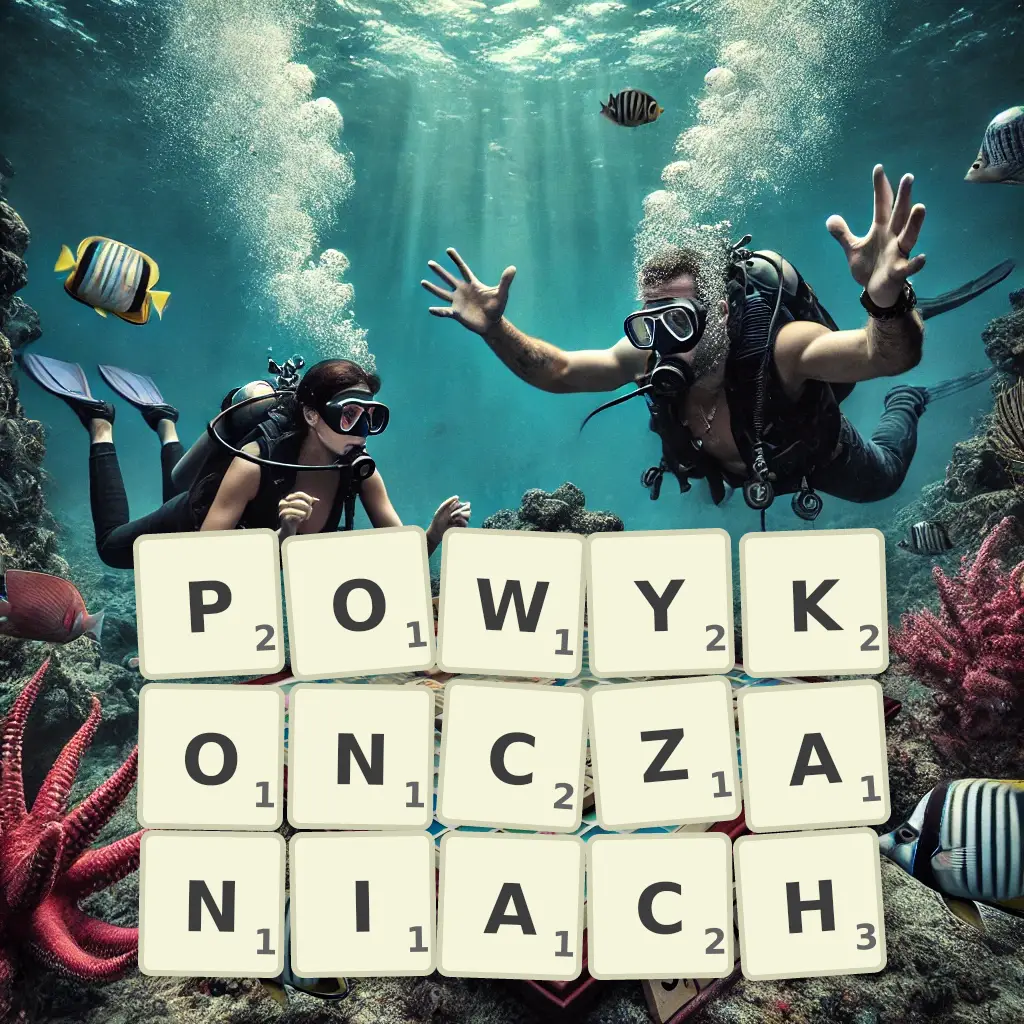 Słowa z liter POWYKOŃCZANIACH