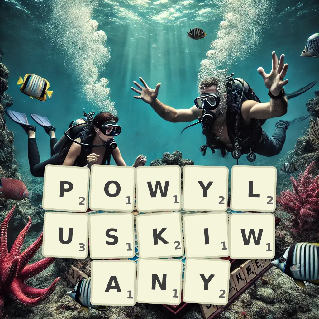 Słowa z liter POWYŁUSKIWANY