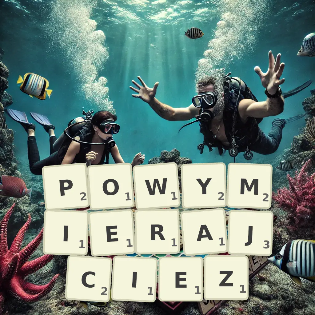 Słowa z liter POWYMIERAJCIEŻ