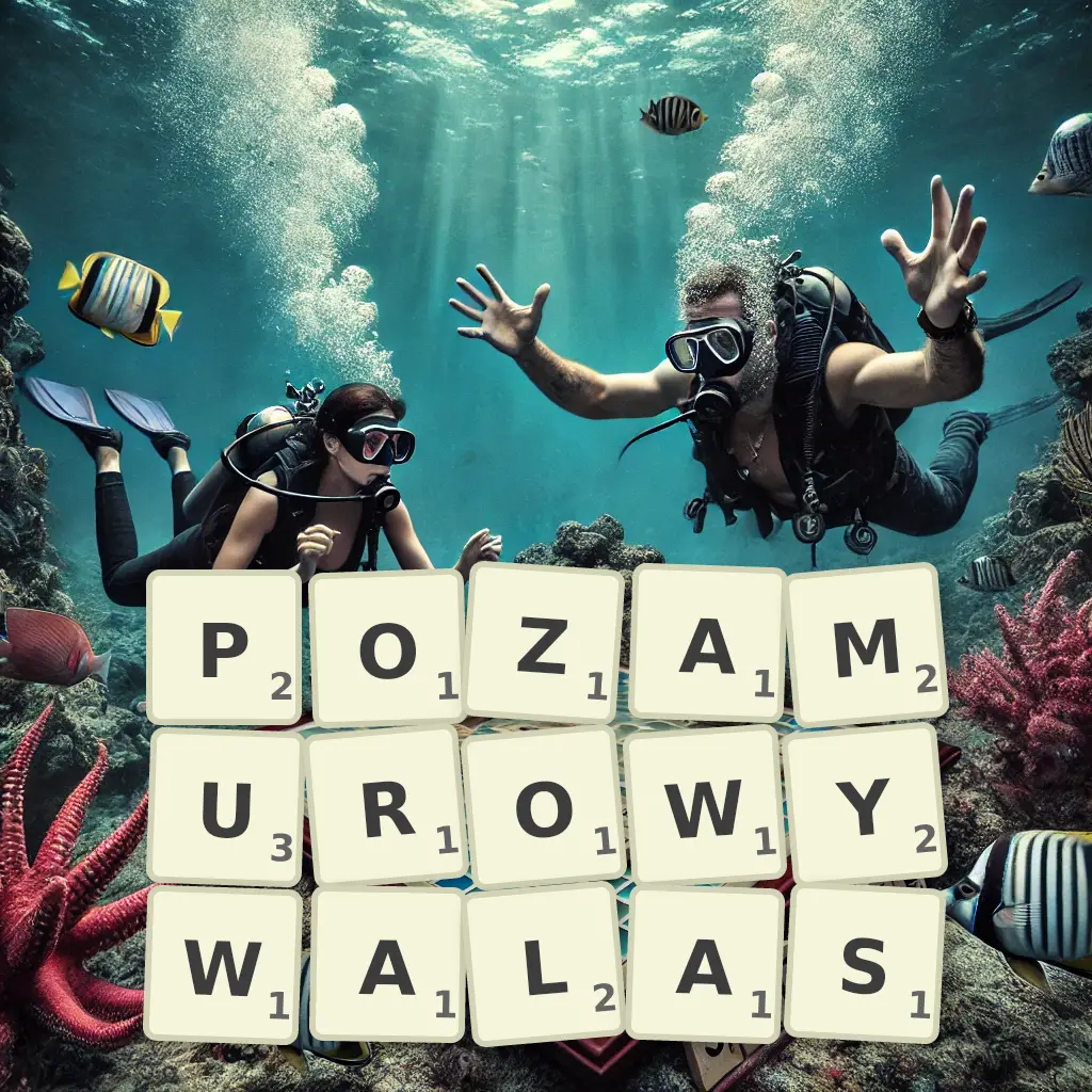 Słowa z liter POZAMUROWYWAŁAŚ