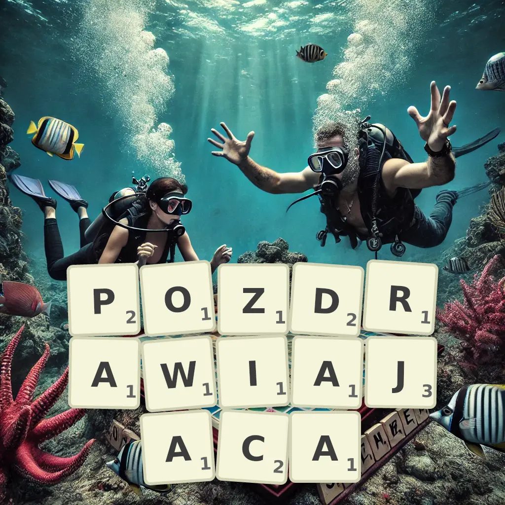 Słowa z liter POZDRAWIAJĄCA