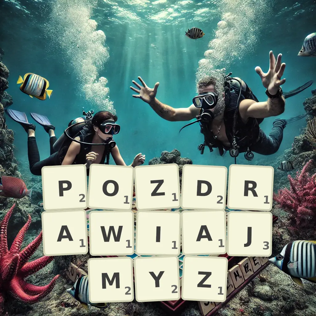 Słowa z liter POZDRAWIAJMYŻ