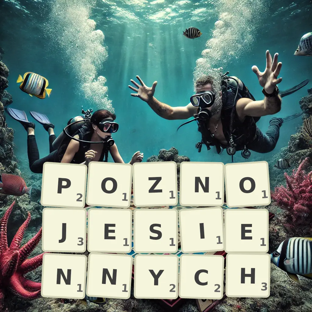 Słowa z liter PÓŹNOJESIENNYCH