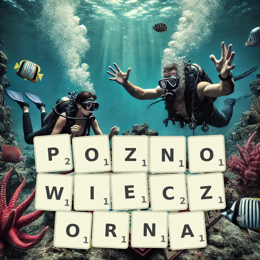 Słowa z liter PÓŹNOWIECZORNĄ