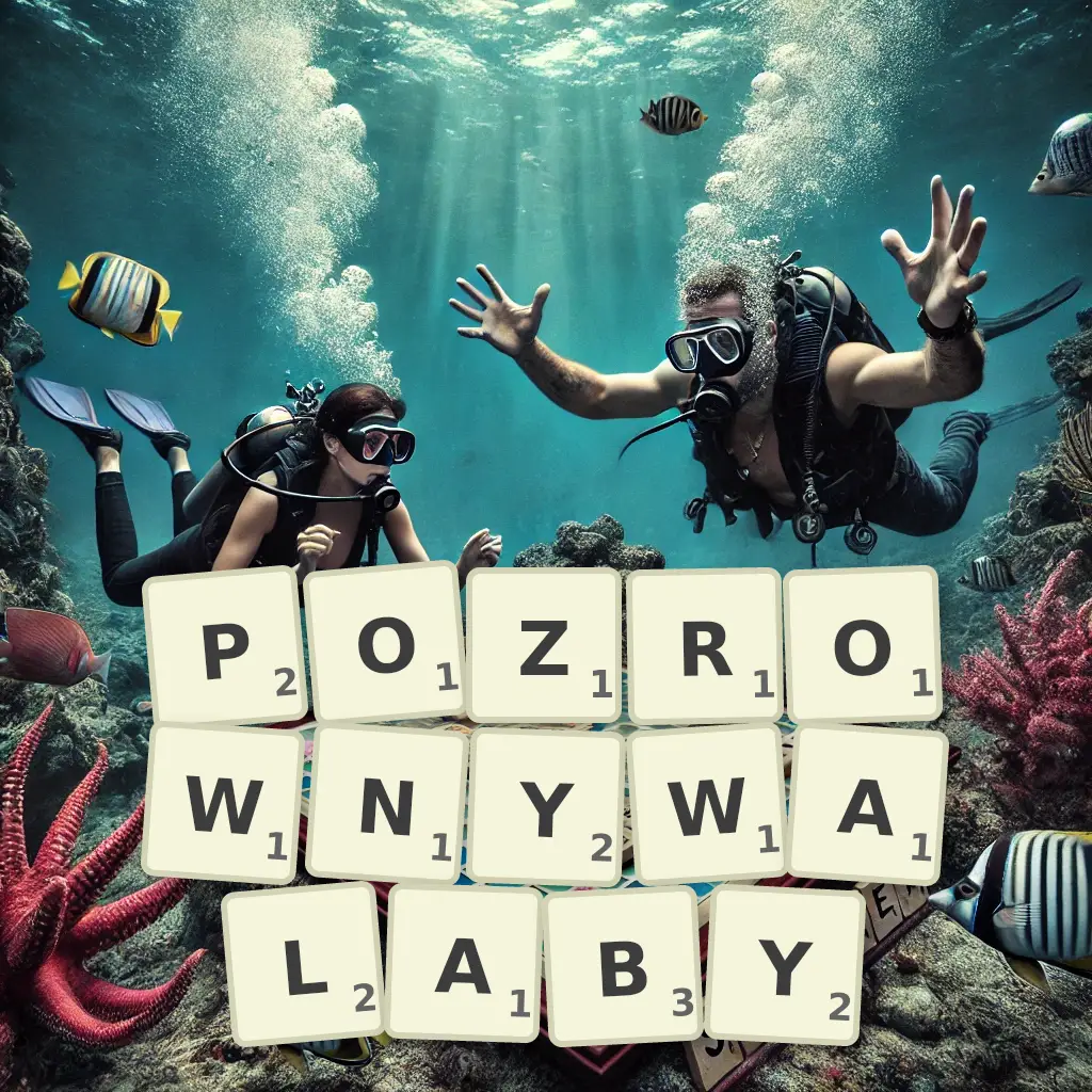Słowa z liter POZRÓWNYWAŁABY