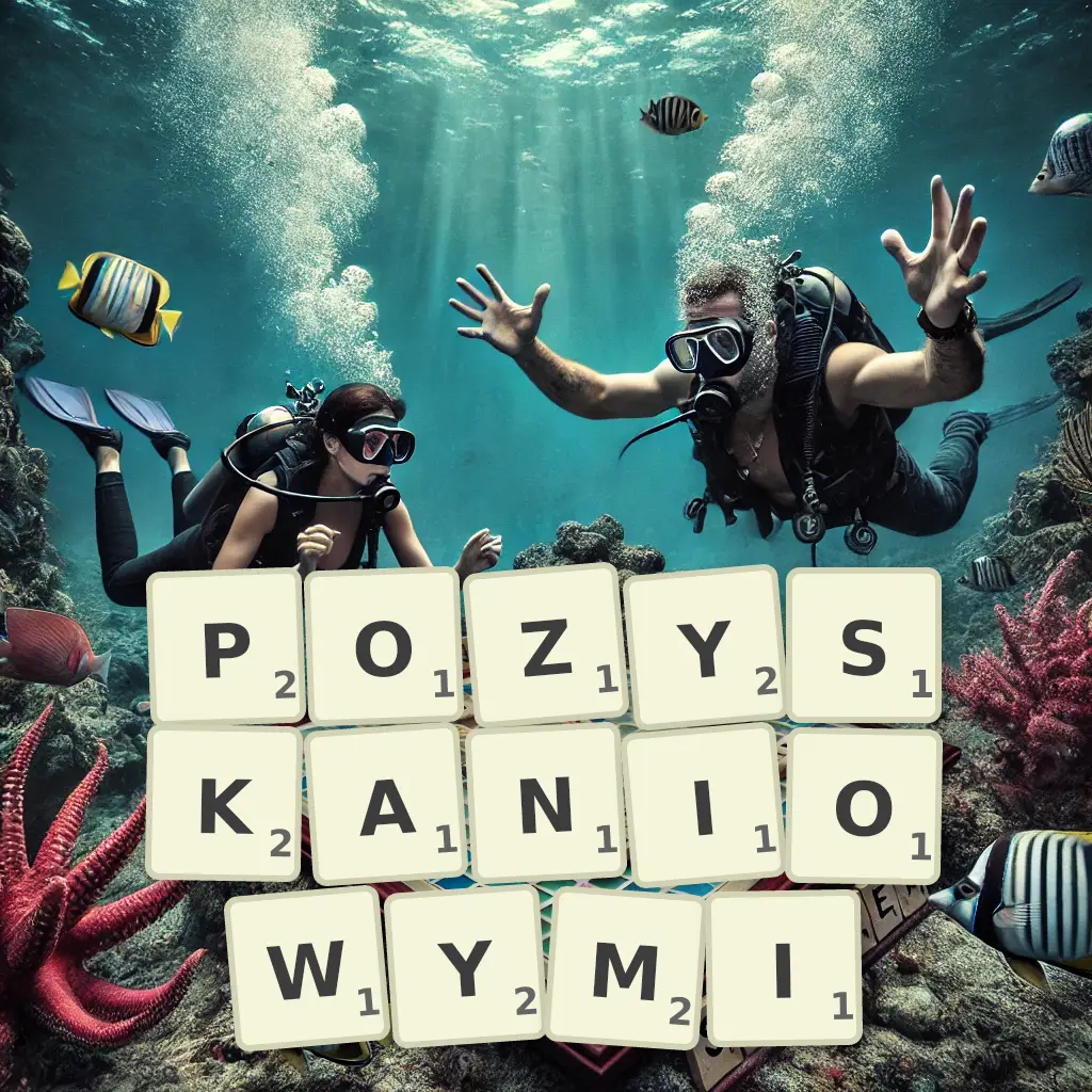 Lista słów z liter POZYSKANIOWYMI Słowa z liter POZYSKANIOWYMI