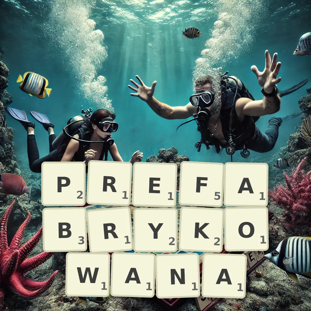Słowa z liter PREFABRYKOWANĄ