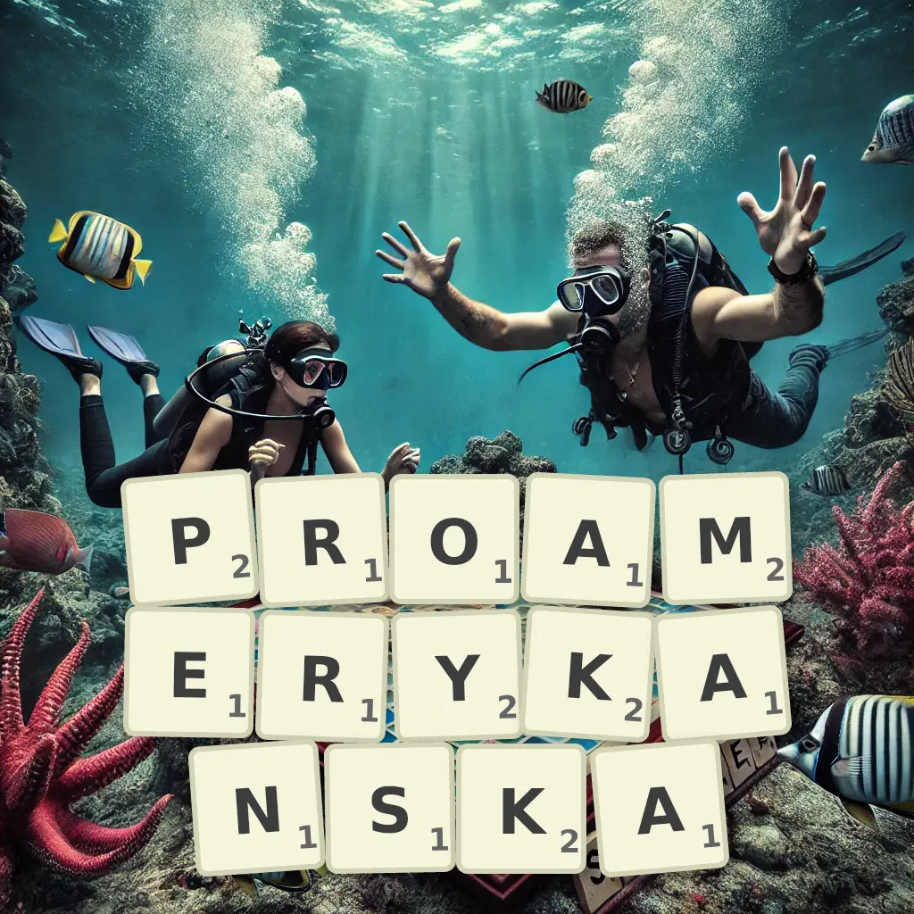 Słowa z liter PROAMERYKAŃSKĄ
