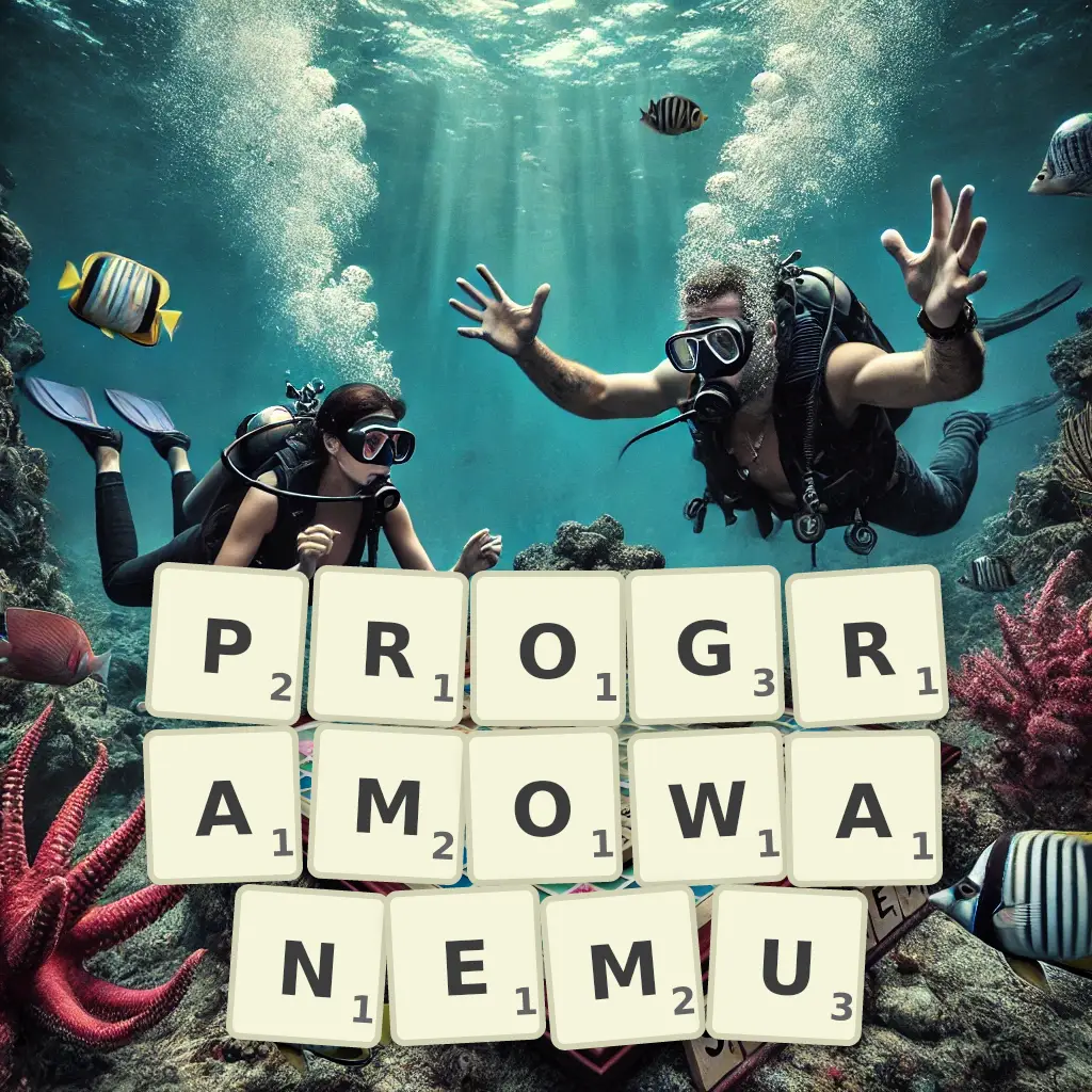 Słowa z liter PROGRAMOWANEMU