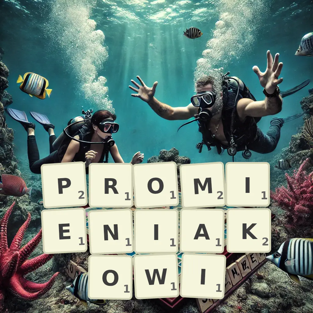 Słowa z liter PROMIENIAKOWI