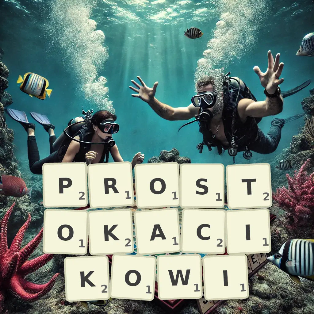 Słowa z liter PROSTOKĄCIKOWI