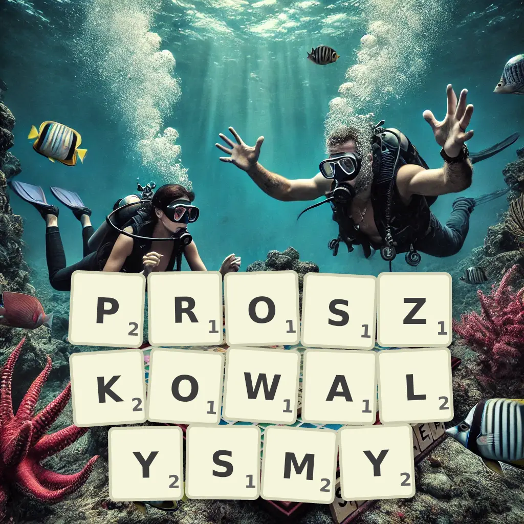 Słowa z liter PROSZKOWAŁYŚMY