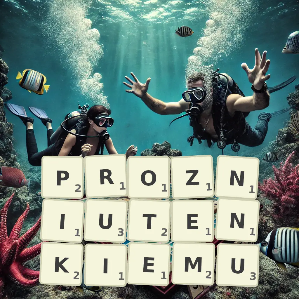 Słowa z liter PRÓŻNIUTEŃKIEMU