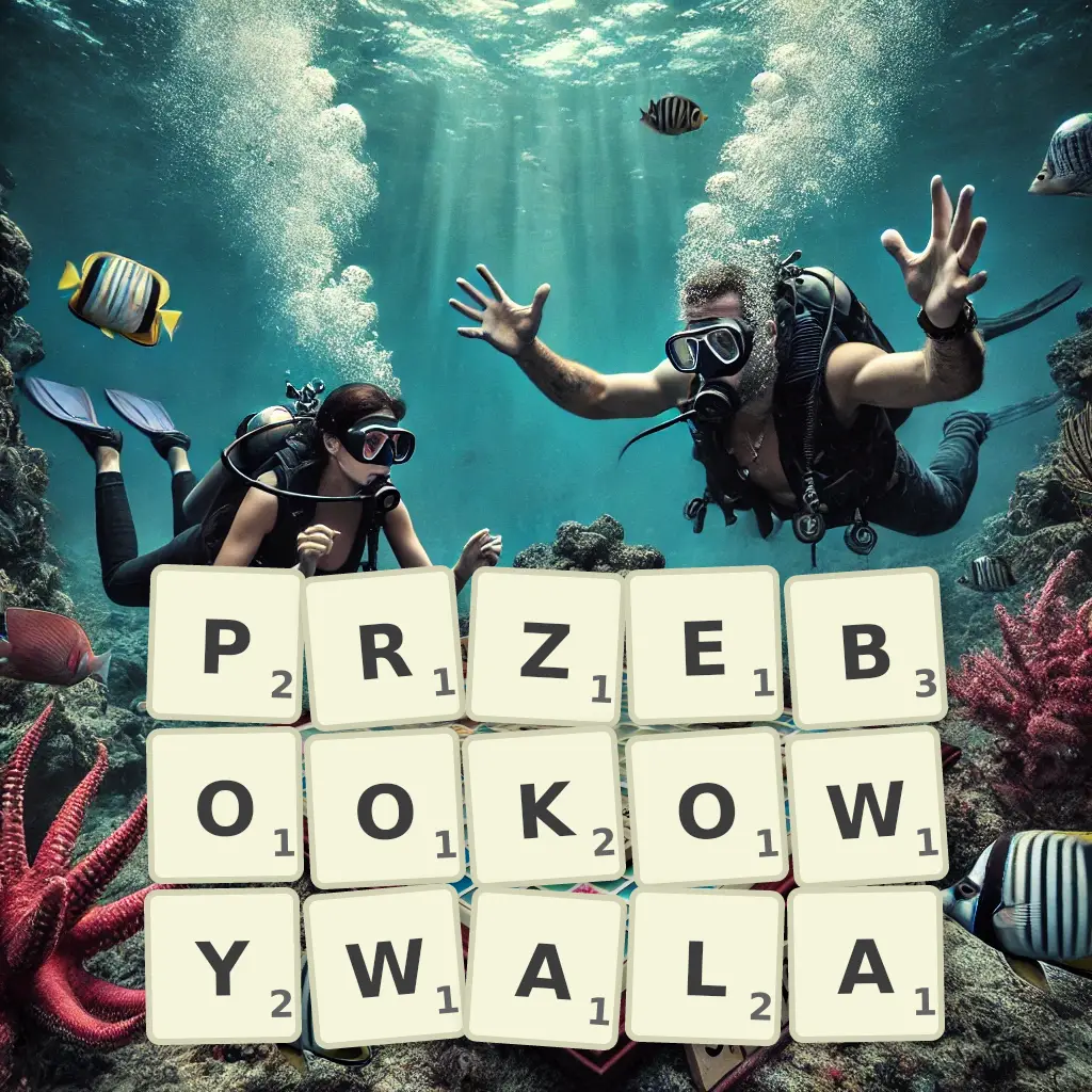 Słowa z liter PRZEBOOKOWYWAŁA
