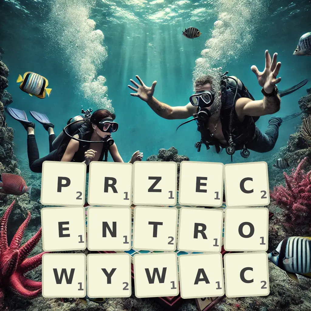 Słowa z liter PRZECENTROWYWAĆ