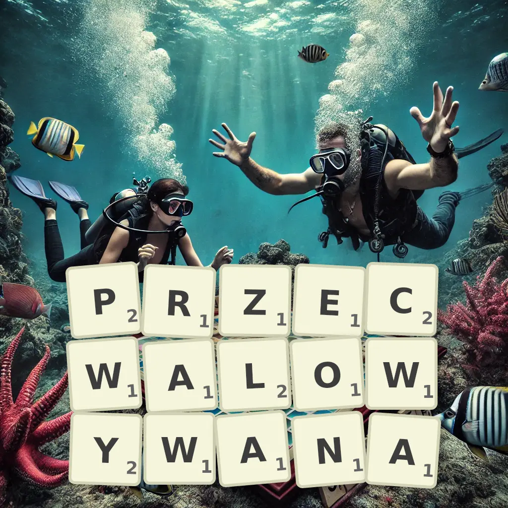Słowa z liter PRZECWAŁOWYWANĄ