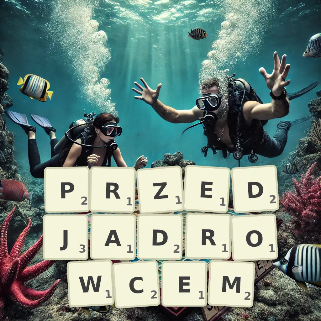 Słowa z liter PRZEDJĄDROWCEM